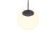 77452-049 Matt Black Pendant with White Oval Glass