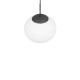 77452-049 Matt Black Pendant with White Oval Glass