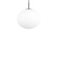 77452-049 Matt Black Pendant with White Oval Glass