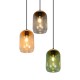 77355-049 Black 3 Light Cluster Pendant with Multicolour Glass & Cork