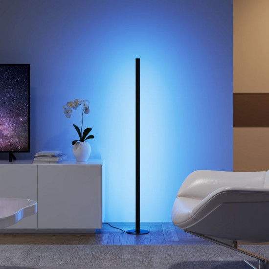 77153-049 Black RGB Floor Lamp with Sound Control