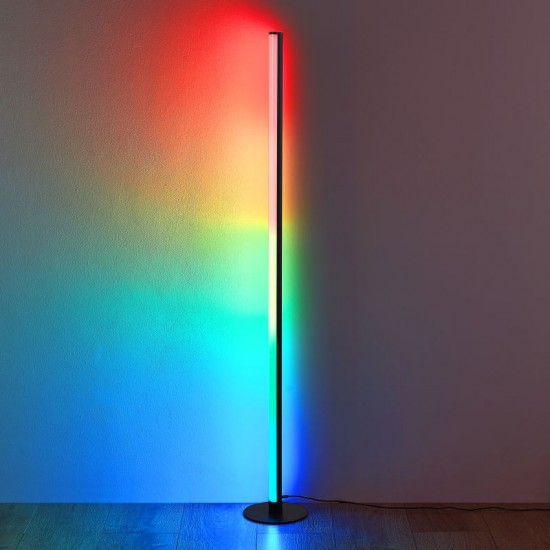 77153-049 Black RGB Floor Lamp with Sound Control