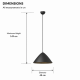 Tokyo 2 - Matt Black Pendant ∅ 40 cm