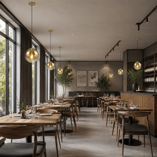Zurich 2 - Matt Brass Pendant with Gold Ombre Glass