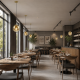 Zurich 2 - Matt Brass Pendant with Gold Ombre Glass
