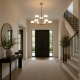 Chicago 2 - Brushed Brass 9 Light Cente Fitting with White Opal Glass