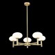 Chicago 1 - Brushed Brass 5 Light Cente Fitting with White Opal Glass