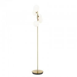 Chicago FL - Brushed Brass 5 Light Floor Lamp with White Opal Glass Chicago FL - Brushed Brass 5 Light Floor Lamp with White Opal Glass