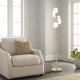 Chicago FL - Brushed Brass 5 Light Floor Lamp with White Opal Glass