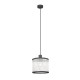 Monaco 3BK - Matt Black Pendant with Clear Glass Rods