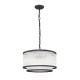Monaco 4BK - Matt Black 5 Light Pendant with Clear Glass Rods