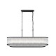 Monaco 8BK - Matt Black 7 Light over Island Fitting with Clear Glass Rods