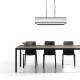 Monaco 8BK - Matt Black 7 Light over Island Fitting with Clear Glass Rods