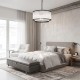 Monaco 4BK - Matt Black 5 Light Pendant with Clear Glass Rods
