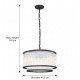 Monaco 4BK - Matt Black 5 Light Pendant with Clear Glass Rods
