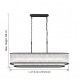Monaco 8BK - Matt Black 7 Light over Island Fitting with Clear Glass Rods