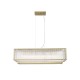 Monte Carlo 4 - Matt Gold 6 Light over Island Fitting with Clear Glass Rods
