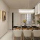 Monte Carlo 4 - Matt Gold 6 Light over Island Fitting with Clear Glass Rods