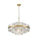Venice 1 - Antique Gold 12 Light Chandelier with Crystal