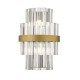 Venice W - Antique Gold 2 Light Wall Lamp with Crystal