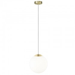 Zurich 3 - Matt Gold Pendant with White Opal Glass Zurich 3 - Matt Gold Pendant with White Opal Glass