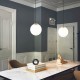 Zurich 3 - Matt Gold Pendant with White Opal Glass