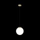 Zurich 3 - Matt Gold Pendant with White Opal Glass