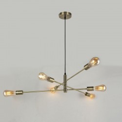 Anna AB - Adjustable Antique Brass 6 Light Centre Fitting Anna AB - Adjustable Antique Brass 6 Light Centre Fitting