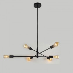 Anna BK - Adjustable Matt Black 6 Light Centre Fitting Anna BK - Adjustable Matt Black 6 Light Centre Fitting
