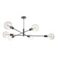 Anna BK - Adjustable Matt Black 6 Light Centre Fitting