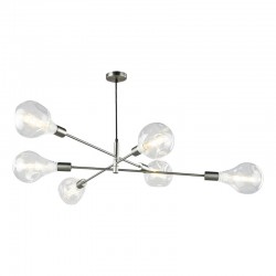 Anna SC - Adjustable Satin Chrome 6 Light Centre Fitting