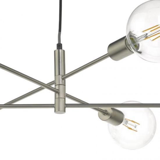 Anna SC - Adjustable Satin Chrome 6 Light Centre Fitting