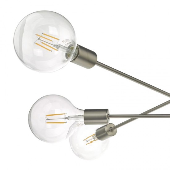 Anna SC - Adjustable Satin Chrome 6 Light Centre Fitting
