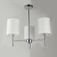 Bella CH - Chrome 3 Light Ceiling Lamp with White Shade