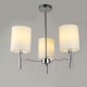 Bella CH - Chrome 3 Light Ceiling Lamp with White Shade