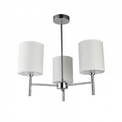 Bella CH - Chrome 3 Light Ceiling Lamp with White Shade Bella CH - Chrome 3 Light Ceiling Lamp with White Shade