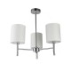 Bella CH - Chrome 3 Light Ceiling Lamp with White Shade
