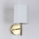 Bella WAB - Antique Brass Wall Lamp with White Shade