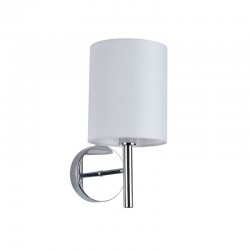 Bella WCH - Chrome Wall Lamp with White Shade Bella WCH - Chrome Wall Lamp with White Shade