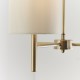 Bella AB - Antique Brass 3 Light Ceiling Lamp with White Shade