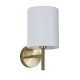 Bella WAB - Antique Brass Wall Lamp with White Shade