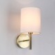 Bella WAB - Antique Brass Wall Lamp with White Shade
