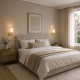 Bella WAB - Antique Brass Wall Lamp with White Shade