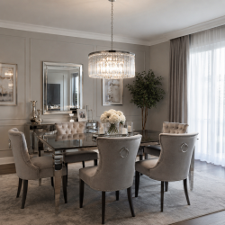 Chloe 3 - Chrome 6 Light Chandelier with Crystal