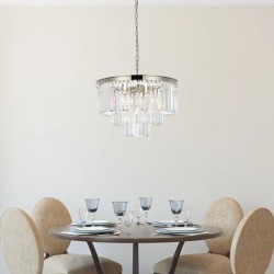 Heidi 1 - Polished Chrome 9 Light Chandelier with Crystal Heidi 1 - Polished Chrome 9 Light Chandelier with Crystal