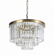Heidi 1AB - Antique Brass 9 Light Chandelier with Crystal