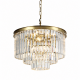 Heidi 1AB - Antique Brass 9 Light Chandelier with Crystal