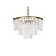 Heidi 1AB - Antique Brass 9 Light Chandelier with Crystal