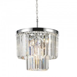 Heidi 2 - Polished Chrome 3 Light Chandelier with Crystal Heidi 2 - Polished Chrome 3 Light Chandelier with Crystal