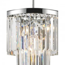 Heidi 2 - Polished Chrome 3 Light Chandelier with Crystal Heidi 2 - Polished Chrome 3 Light Chandelier with Crystal